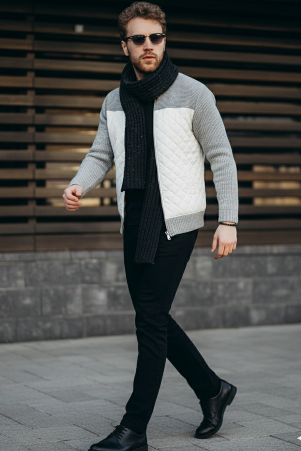 Veste Matelassée en Maille | Martin – Blanc