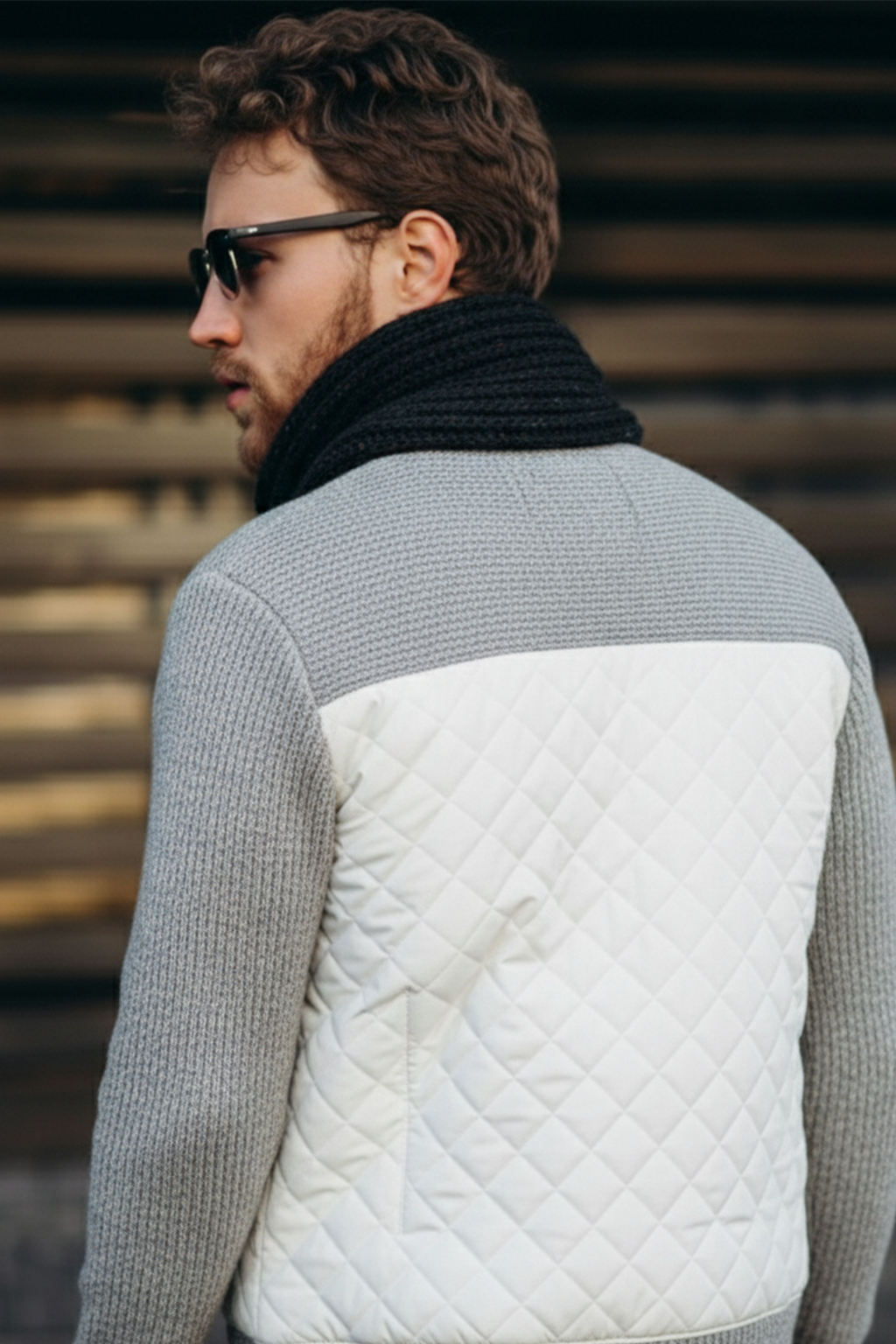 Veste Matelassée en Maille | Martin – Blanc