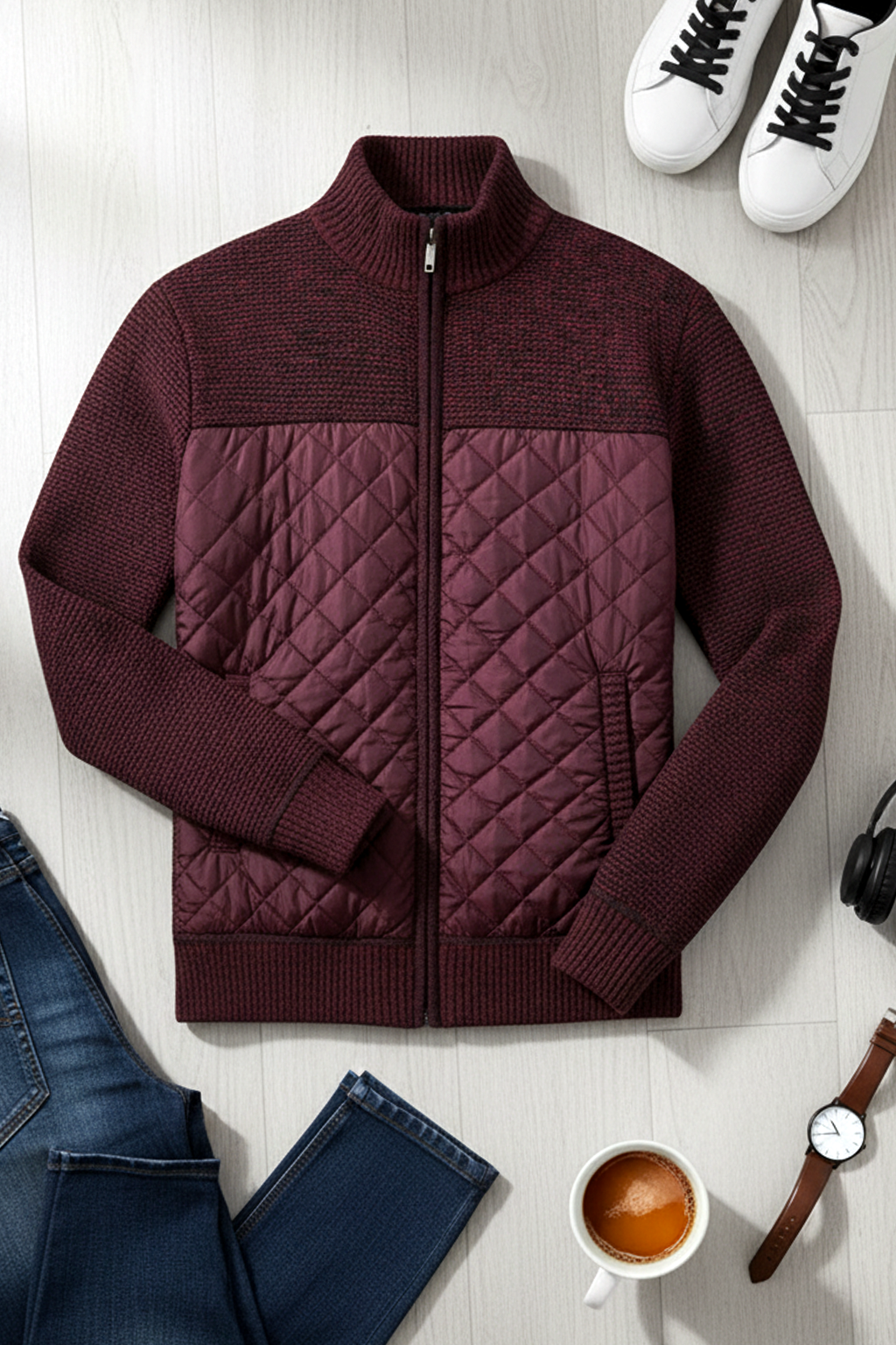 Veste Matelassée en Maille | Étienne – Bordeaux