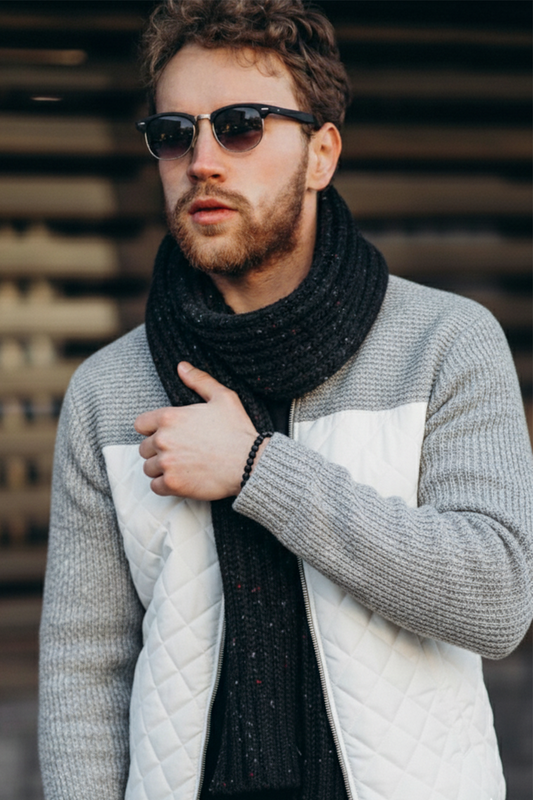 Veste Matelassée en Maille | Martin – Blanc